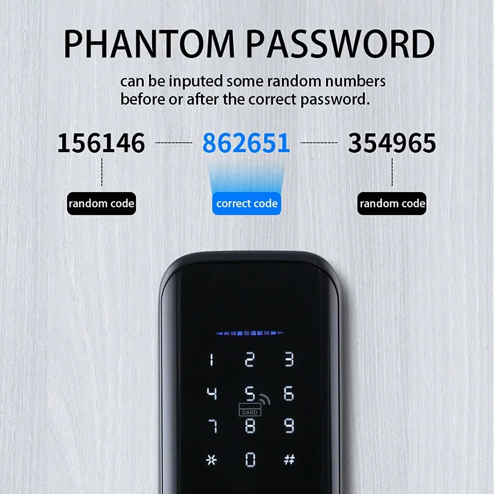 OWSOO WAFU Smart Lock with Handle Fingerprint Electronic Deadbolt Door Lock-Convenient and Reliable Intelligent Door Lock