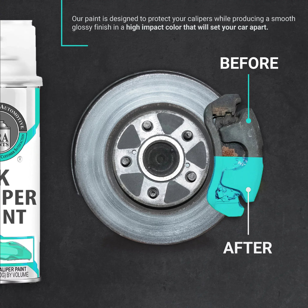 ERA Paints Teal Brake Caliper Coating Kit With Omni-Curing Catalyst - 2K Aerosol High Gloss Chemical Resistant and Extremely Durable Against Color Fade and Brake Fluid