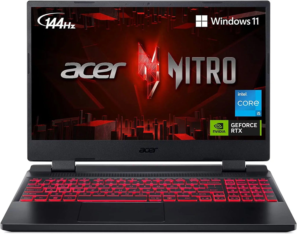 Nitro 5 AN515-58-57Y8 Gaming Laptop | Intel Core i5-12500H | NVIDIA GeForce RTX 3050 Ti Laptop GPU | 15.6" FHD 144Hz IPS Display | 16GB DDR4 | 512GB Gen 4 SSD | Killer Wi-Fi 6 | Backlit Keyboard
