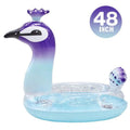 Cherry Air-filled Swimming Pool Glitter Float Toys Peacock Designed with Fast Valves Summer Fun Beach Party Lounge Raft Decorative Water Game for Kids | 48 Inch