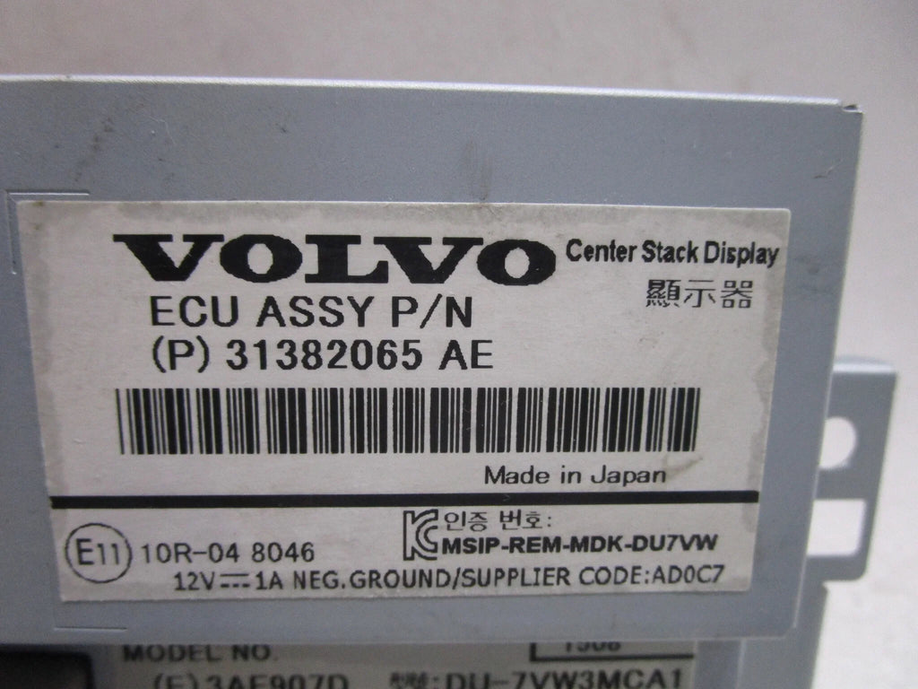 Pre-Owned 2016 16 Volvo XC60 7 Information Display Screen 31382065AE OEM LKQ (Good)