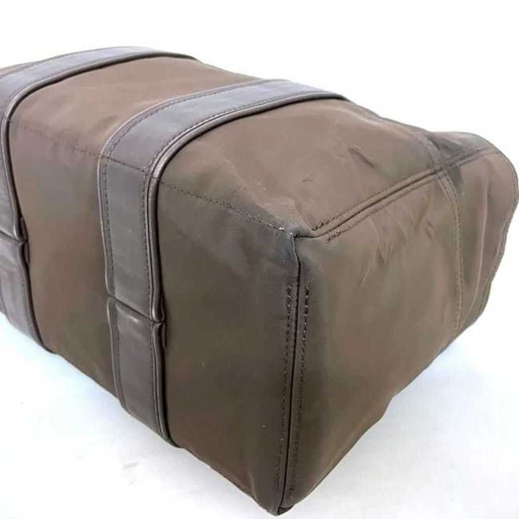 Pre-Owned Hermes Tote Bag Acapulco PM Brown Silver Handbag Nylon Leather HERMES Women's (Fair)