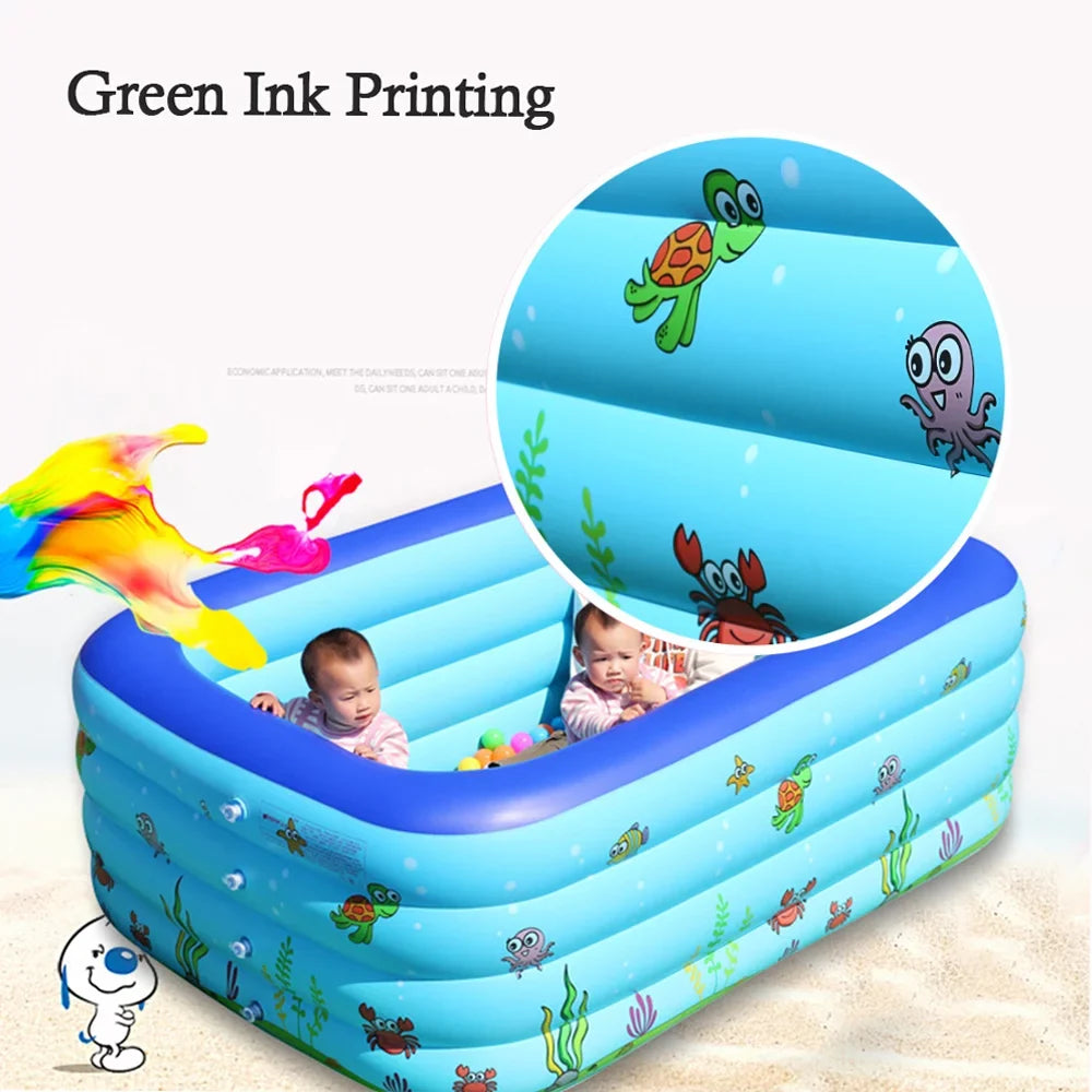 Eccomum Portable Swimming Pool Blow-up Baby Swimming Pool Outdoor Children Basin Kid Bathtub