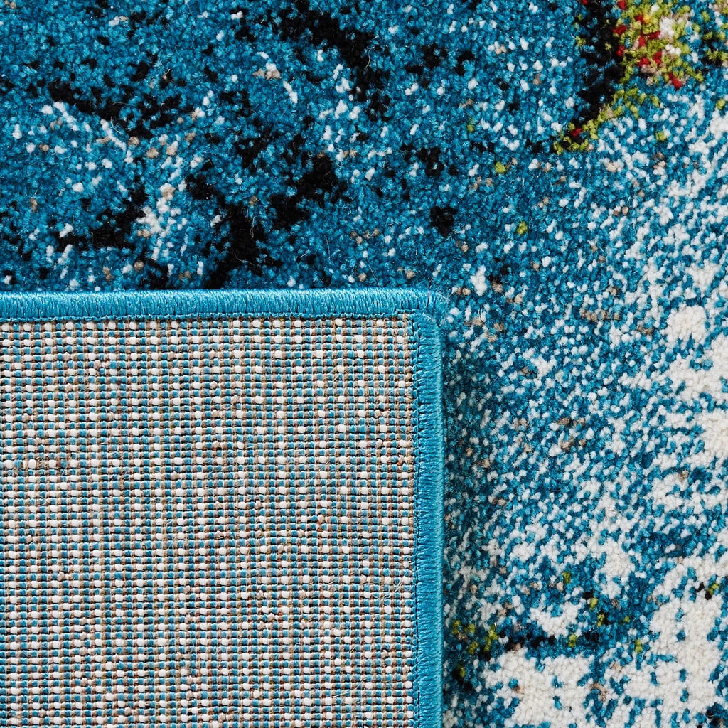 SAFAVIEH Glacier Nazca Abstract Area Rug, 2'7" x 5', Blue/Gold