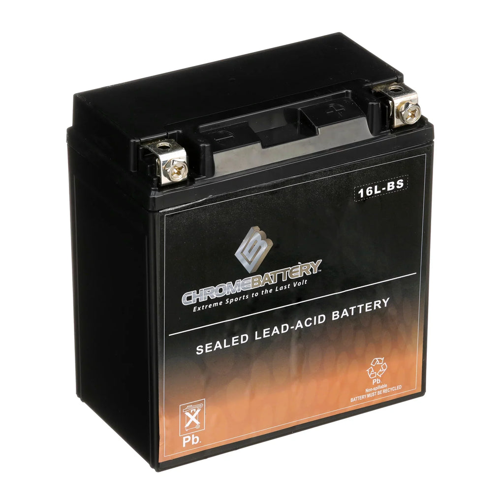 Chrome Battery YTX16L-BS (16L-BS 12 Volt,14 Ah, 230 CCA) Jet Ski Battery for Kawasaki 750cc Jh750 Ss St Xi Xir 1995