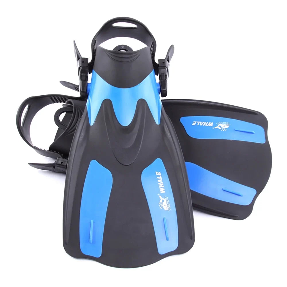 WHALE Adjustable Heel Swim Fins Perfect for Snorkeling and Water