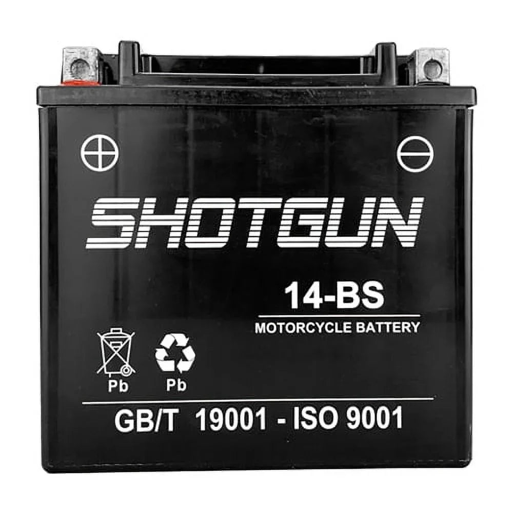 Shotgun YTX14-BS Replacement Powersports Battery For Moto Guzzi 2016 2017 V9 Bobber