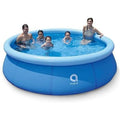 avenli 17807 10 foot x 30 inch 2 to 3 person capacity prompt set above ground kids Blow-up outdoor backyard kiddie swimming pool, blue