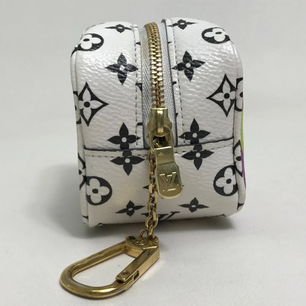 Pre-Owned LOUIS VUITTON M67669 Monogram Giant Portomone Cube Accessory Pouch Canvas Women's White/Multicolor (Good)