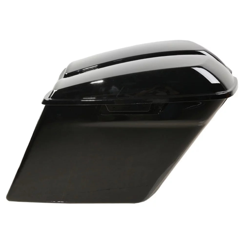 5" Glossy Black Stretched Extended Saddlebags For 2014-2022 Harley-Davidson