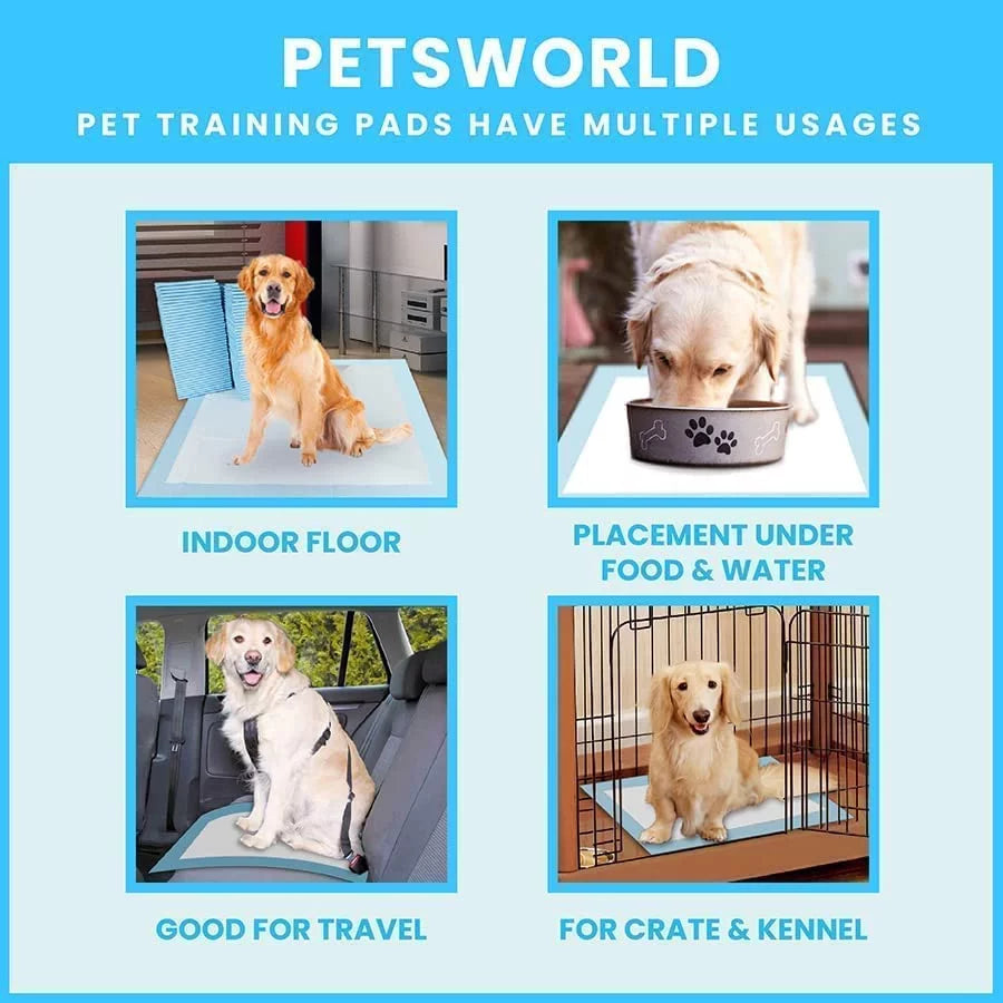 PETSWORLD Mastiff's Massive Dog Training/Potty Pads, 28x44 inch, 1,000 Ct, XXXL Gigantic, Tear Resistant, Super Absorbent & Leak-Proof