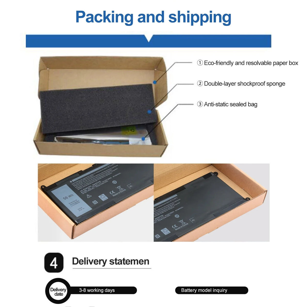 For 33YDH Battery Inspiron 15 7577 17 7778 7779 7786 Vostro 15 7580 7570