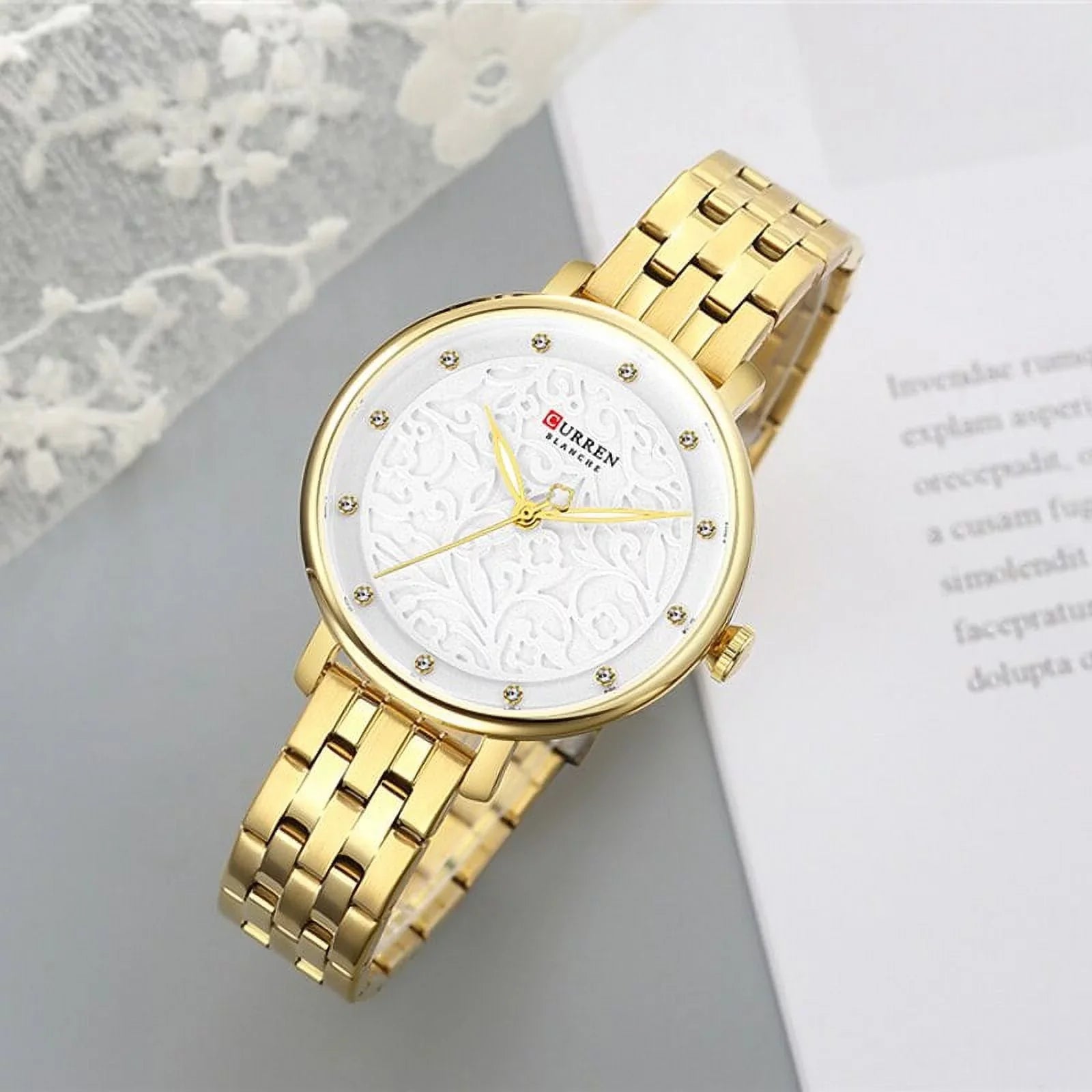 Top Brand Curren Watches Women Classy Dress Gold Wristwatch With Stainless Steel Female Clock 2019 Fashion Luxury Ladies Watch - Quartz Wristwatches