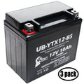 3-Pack UpStart Battery Replacement for 2001 Suzuki GSX-R1000 1000 CC Factory Activated, Maintenance Free, Motorcycle Battery - 12V, 10Ah, UB-YTX12-BS