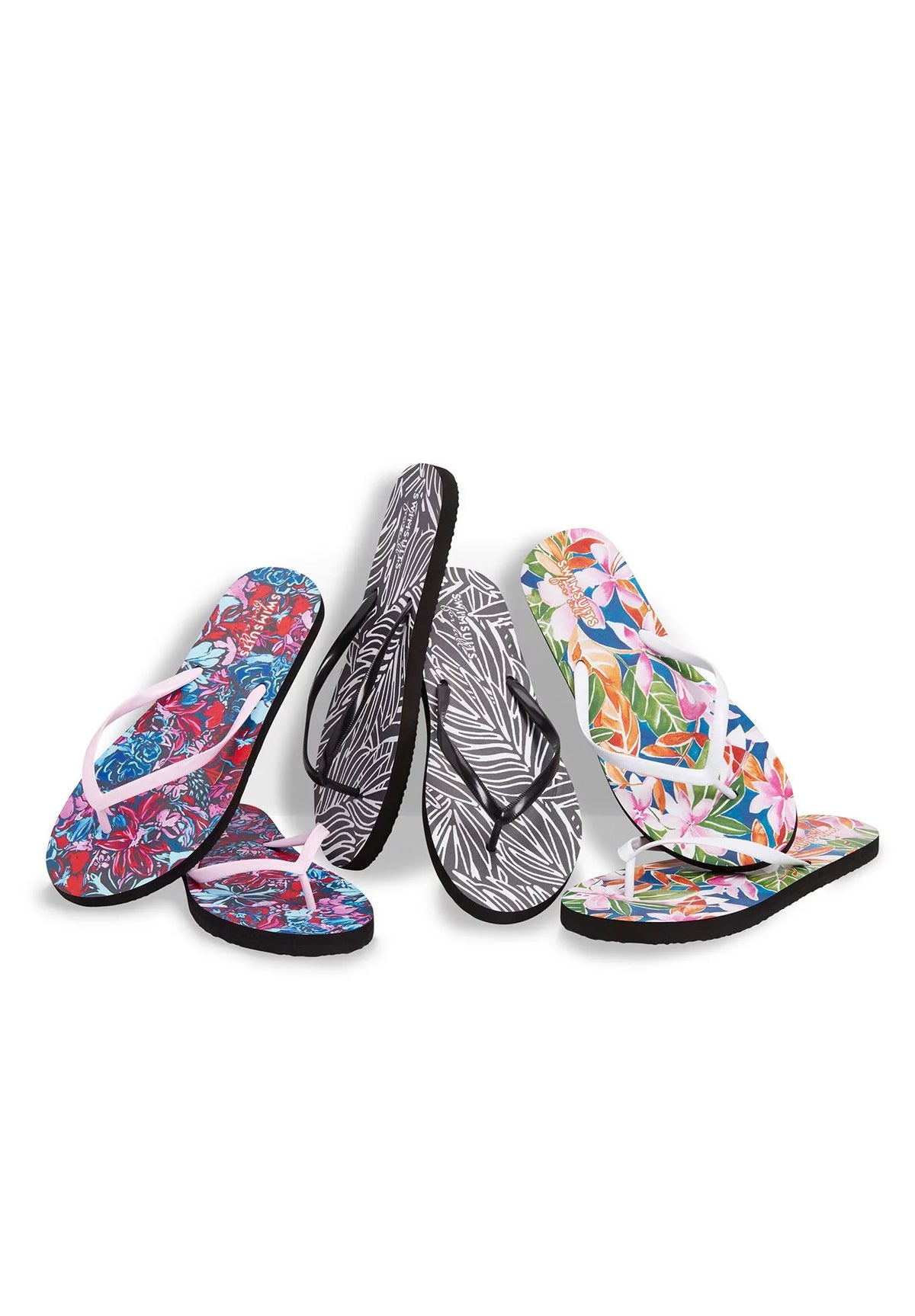 Swimsuits for All Women's Plus Size Flip Flops - 7 M, Summer Tropic