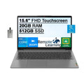 2021 Ideapad 3 15.6" FHD Touchscreen Laptop Computer, Intel Core i5-1135G7, 20GB RAM, 512GB PCIe SSD, Backlit Keyboard, Iris Xe Graphics, HD Webcam, Dolby Audio, Win 11S, Grey, 32GB USB Card