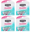 Schick Quattro for Women Sensitive Hypo Allergenic Aloe Refill Blade Cartridges, 8 Count (Pack of 4)