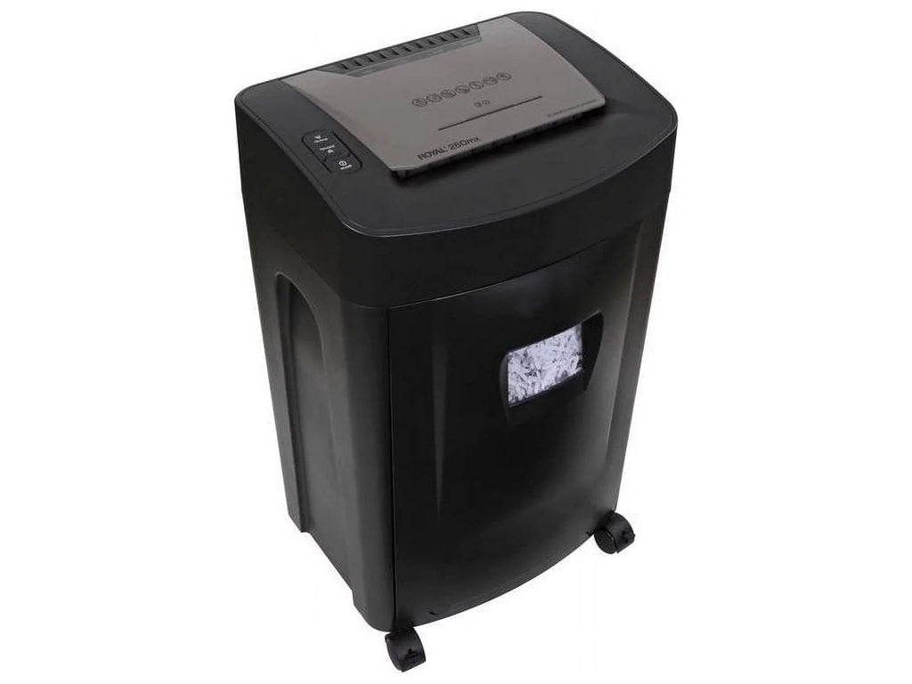 Royal 260MX Paper Shredder - Non-continuous Shredder - Cross Cut - 20 Per Pass - for shredding Paper, CD, DVD, Credit Card, Staples - 8.75" Throat - 1 Hour Run Time - 40 Minute Cool Down Time - 8