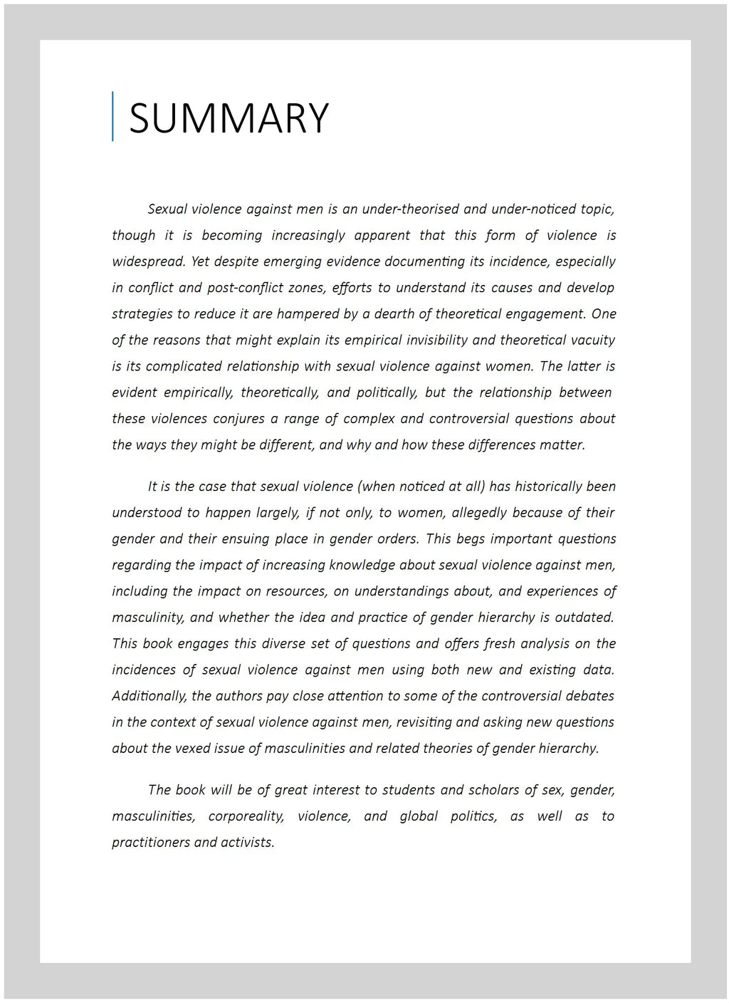 Pre-owned Sexual Violence Against Men in Global Politics, Hardcover by Zalewski, Marysia (EDT); Drumond, Paula (EDT); Prugl, Elisabeth (EDT); Stern, Maria (EDT), ISBN 1138209902, ISBN-13 9781138209909