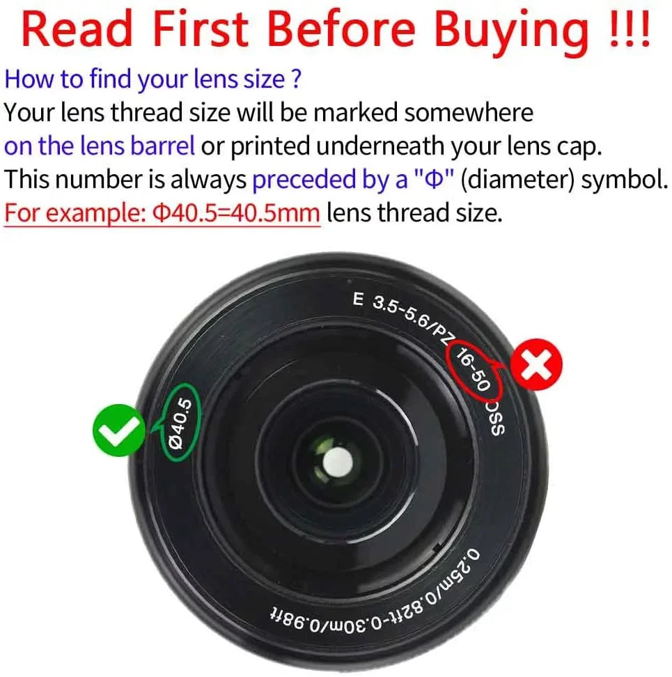 40.5mm Snap-on Lens Cap Cover with Keeper for Sony E-Mount 16-50mm F3.5-5.6 Lens for Sony Alpha a6600 a6500 a6400 a6300