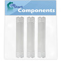 3-Pack BBQ Grill Heat Shield Plate Shelter Replacement Parts for Jenn Air 720-0720 - Old - Compatible Barbeque Stainless Steel Flame Tamer, Flavorizer Bar, Vaporizer Bar, Burner Cover 16 1/8"