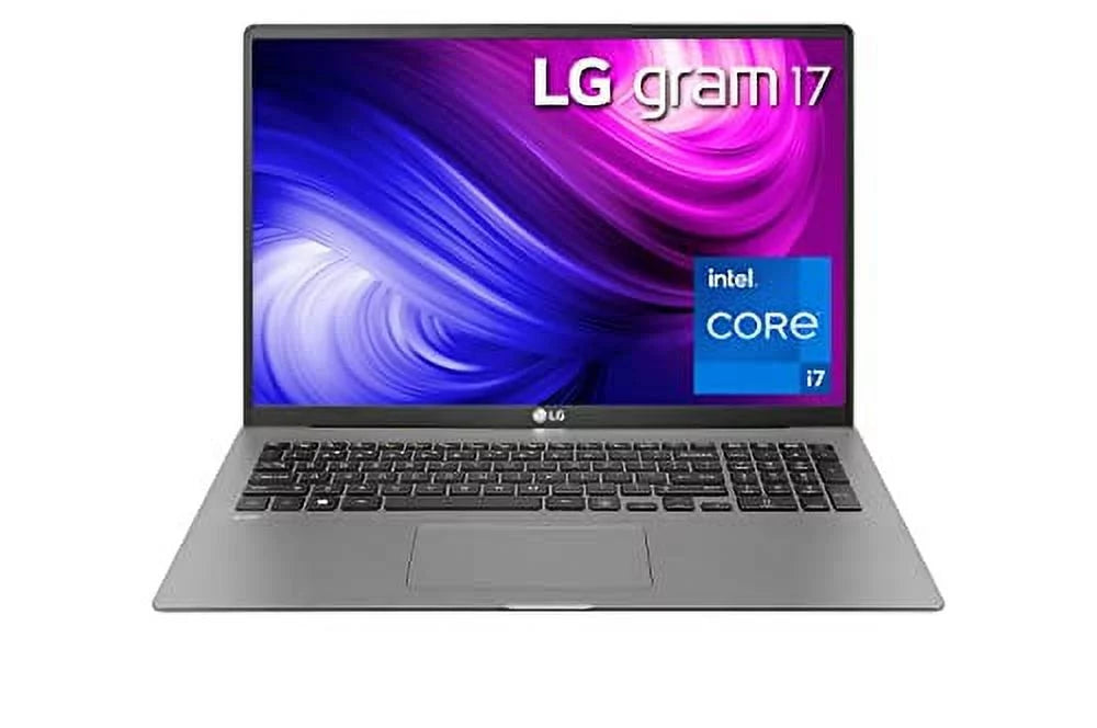 LG 2023 Gram Ultralight Laptop 17" WQXGA IPS Intel Evo 4-Core i7-1195G7 16GB LPDDR4 512GB NVMe SSD Iris Xe Graphics HDMI WiFi AX USB-C Backlit Fingerprint Full Day Battery Windows 10 Pro w/RE USB