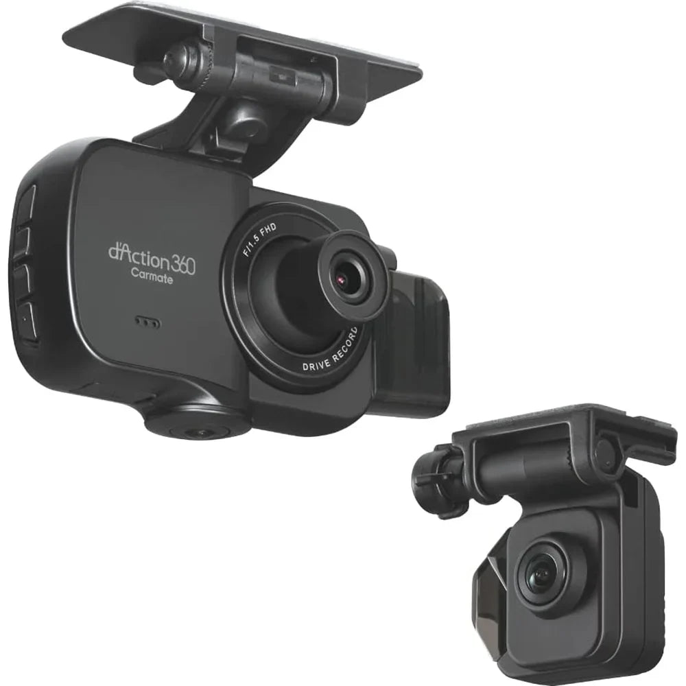 Razo Dash Cam DC4000RA, Simultaneous 3-Ch 360-Degree Recording, Records All Surroundings at Once, Covering All Blind Spots, Built-in GPS, G-Sensor Impact Detection with 32GB microSD Card - (Open Box)