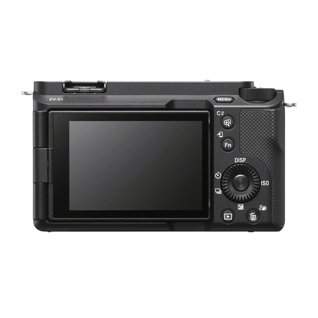 Sony Alpha ZV-E1 Mirrorless Camera with 50mm Lens, Grip, and Mic (Black) Kit