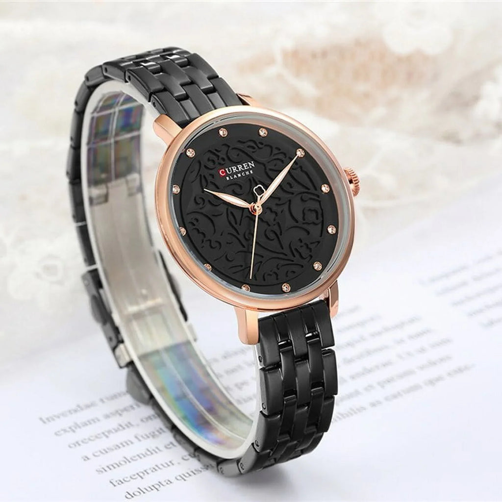 Top Brand Curren Watches Women Classy Dress Gold Wristwatch With Stainless Steel Female Clock 2019 Fashion Luxury Ladies Watch - Quartz Wristwatches