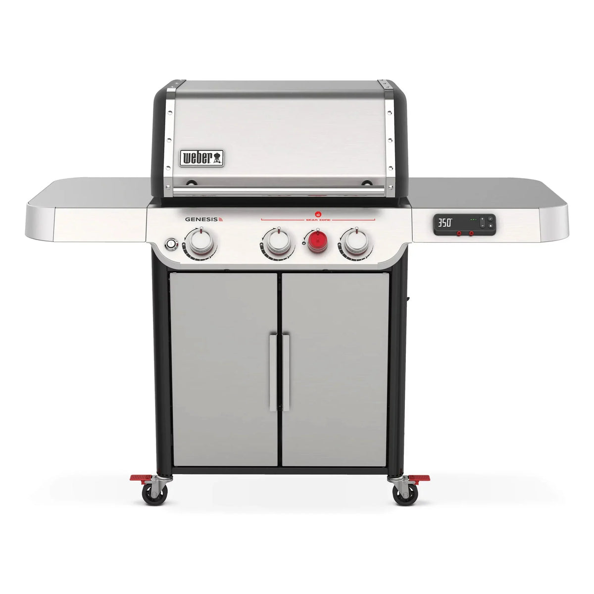 Weber Genesis Smart SX-325s 3-Burner Propane Gas Grill in Stainless Steel with Connect Smart Grilling Technology