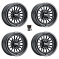 MetalFX Delta 15" Wheels Black Sportsman 550 850 1000