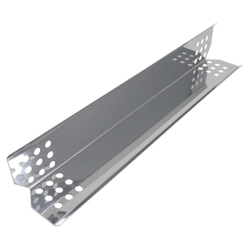4-Pack BBQ Grill Heat Shield Plate Shelter & Tube Burner Replacement Parts for Outdoor Gourmet GR2057601-OG-00 - Compatible Barbeque Stainless Steel Flame Tamer, Flavorizer Bar 16 1/8" & Pipe Burners