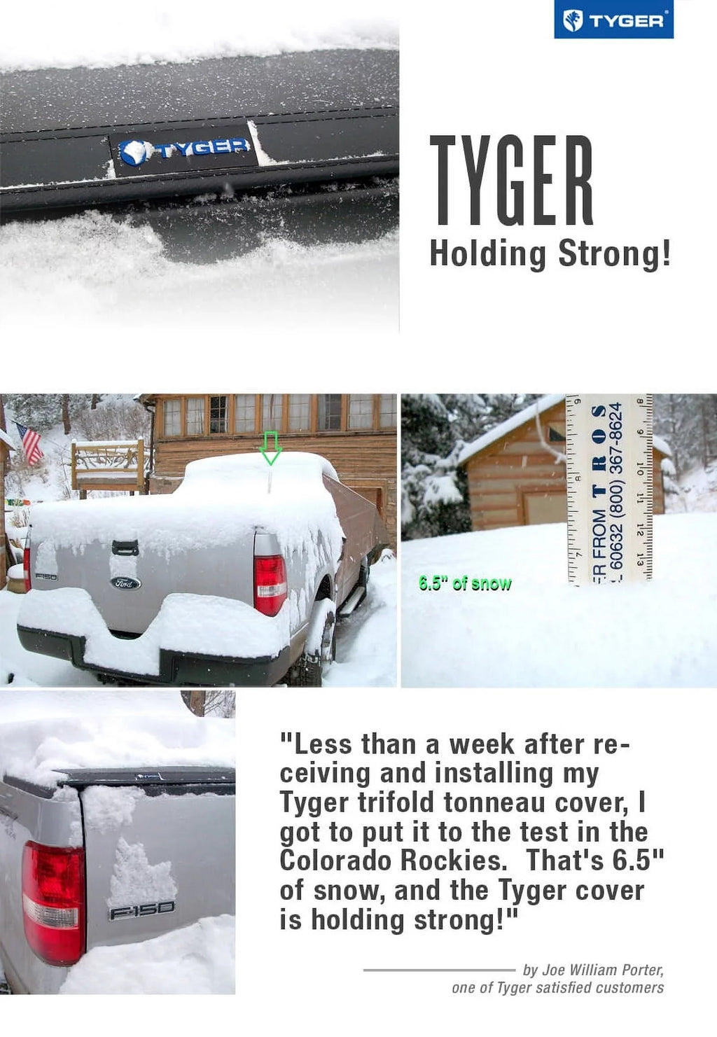 Tyger Auto T3 Soft Tri-fold Truck Bed Tonneau Cover Compatible with 2014-2018 Chevy Silverado / GMC Sierra 1500; 2015-2019 2500HD 3500HD; 2019 LD/Limited | 6'6" Bed | TG-BC3C1007 | Vinyl