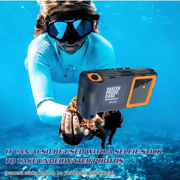 UrbanX Professional [15m/50ft] Swimming Diving Surfing Snorkeling Photo Video Waterproof Protective Case Underwater Housing for Samsung Galaxy M21s And all Phones Up to 6.9 Inch LCD with Lanyard