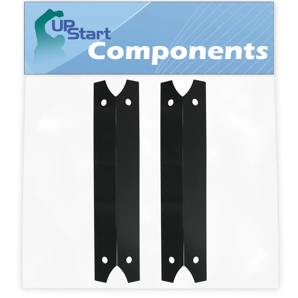 2-Pack BBQ Grill Heat Shield Plate Covering Replacement Parts for Charmglow 810-6830-0 - Compatible Barbeque Porcelain Steel Flame Tamer, Flavorizer Bar, Vaporizer Bar, Burner Cover 17 3/4"