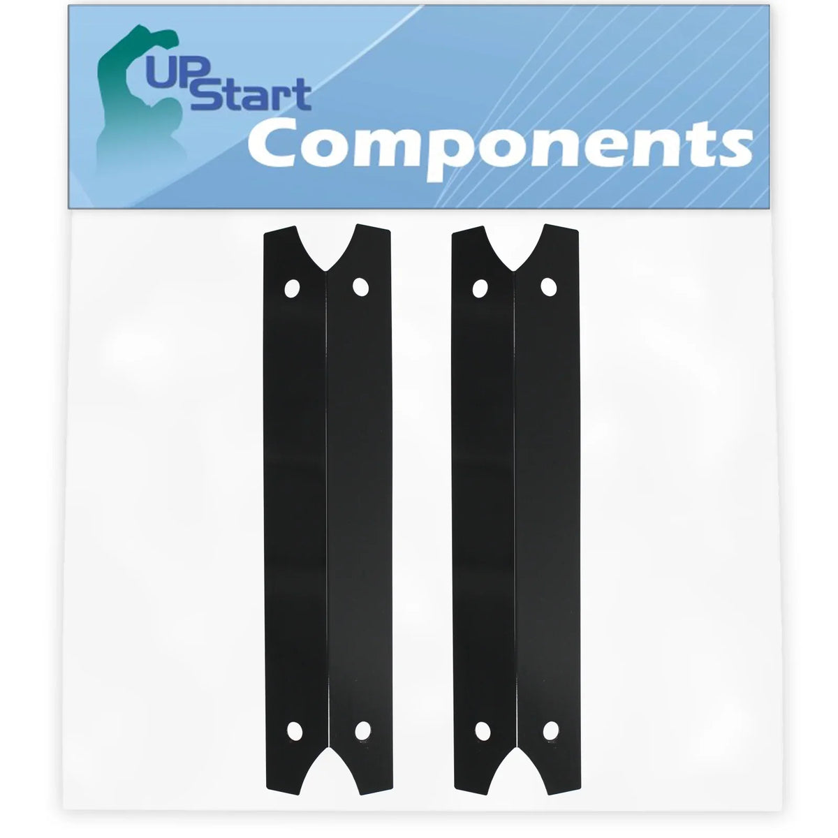 2-Pack BBQ Grill Heat Shield Plate Covering Replacement Parts for Charmglow 810-6830-0 - Compatible Barbeque Porcelain Steel Flame Tamer, Flavorizer Bar, Vaporizer Bar, Burner Cover 17 3/4"
