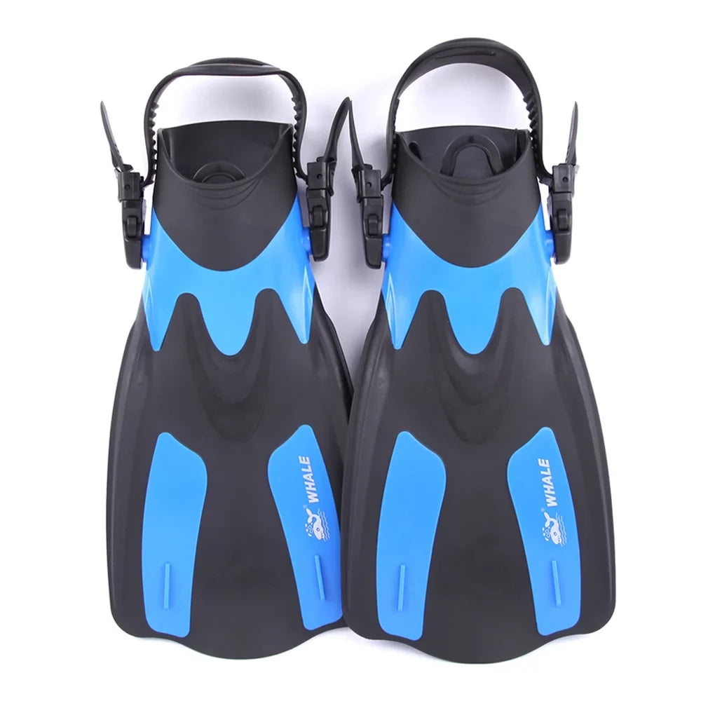 WHALE Adjustable Heel Swim Fins Perfect for Snorkeling and Water