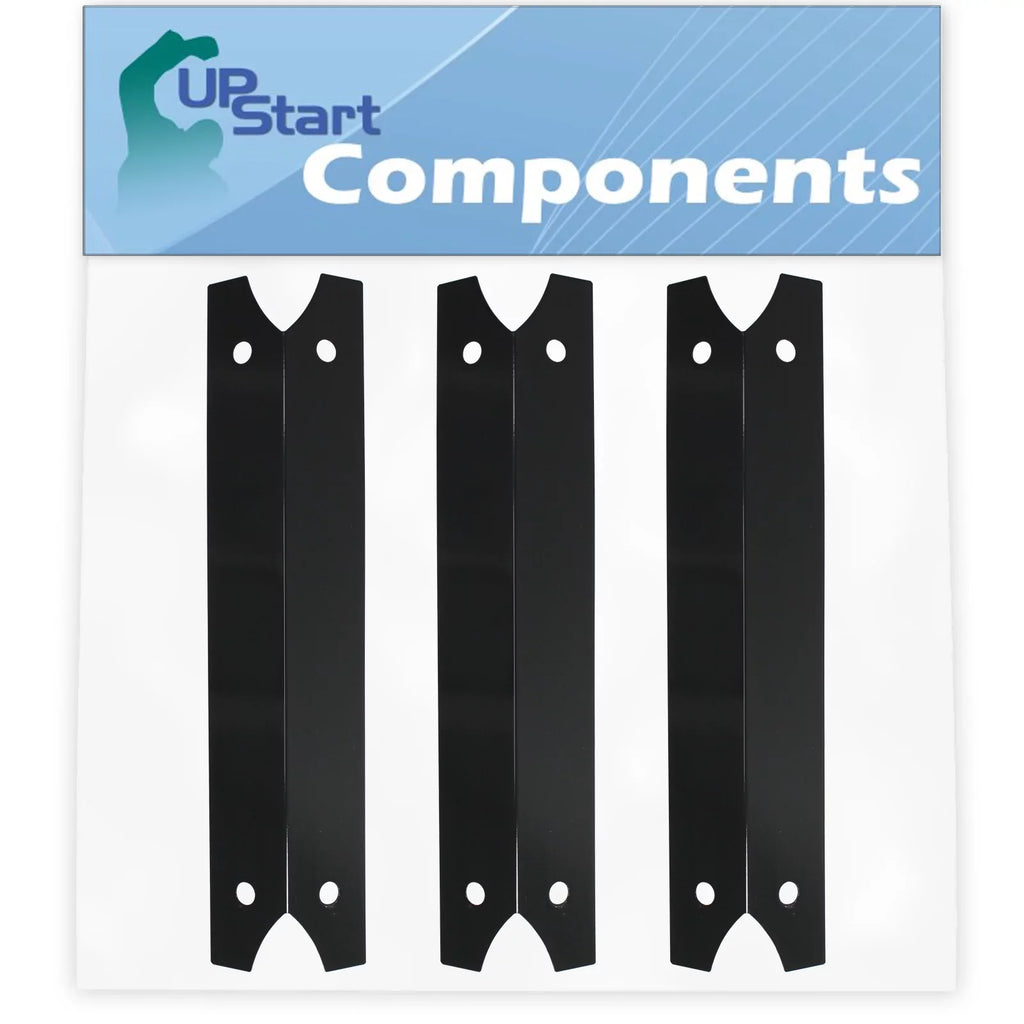 3-Pack BBQ Grill Heat Shield Plate Covering Replacement Parts for Charmglow 81022101 - Compatible Barbeque Porcelain Steel Flame Tamer, Flavorizer Bar, Vaporizer Bar, Burner Cover 17 3/4"