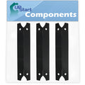 3-Pack BBQ Grill Heat Shield Plate Covering Replacement Parts for Charmglow 81022101 - Compatible Barbeque Porcelain Steel Flame Tamer, Flavorizer Bar, Vaporizer Bar, Burner Cover 17 3/4"
