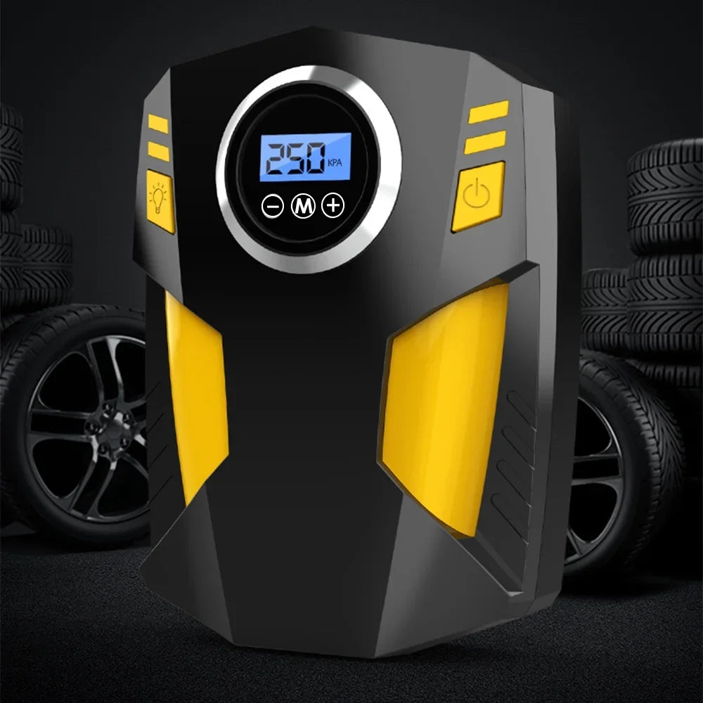 ammoon Digital Air Compressor for Car Auto Pump Portable Tire Inflator with LED Light 12V, Fast Inflation & Accurate Reading