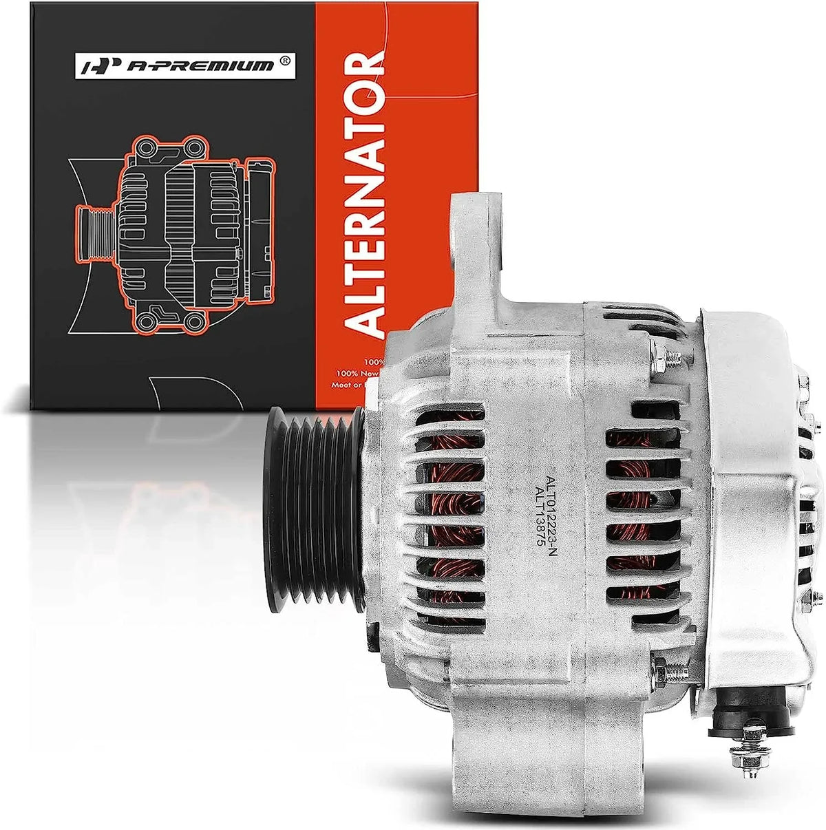 A-Premium Alternator Compatible with Isuzu Trooper 2000-2002 & Acura SLX 1999, V6 3.5L, 90Amp 12Volt CW 6-Groove Clutch Pulley