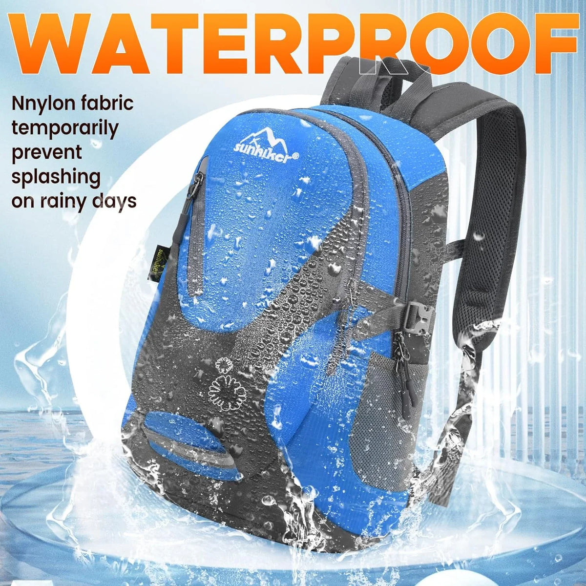 sunhiker Cycling Hiking Backpack Water Resistant Travel Backpack Lightweight SMALL Daypack M0714 Small Blue