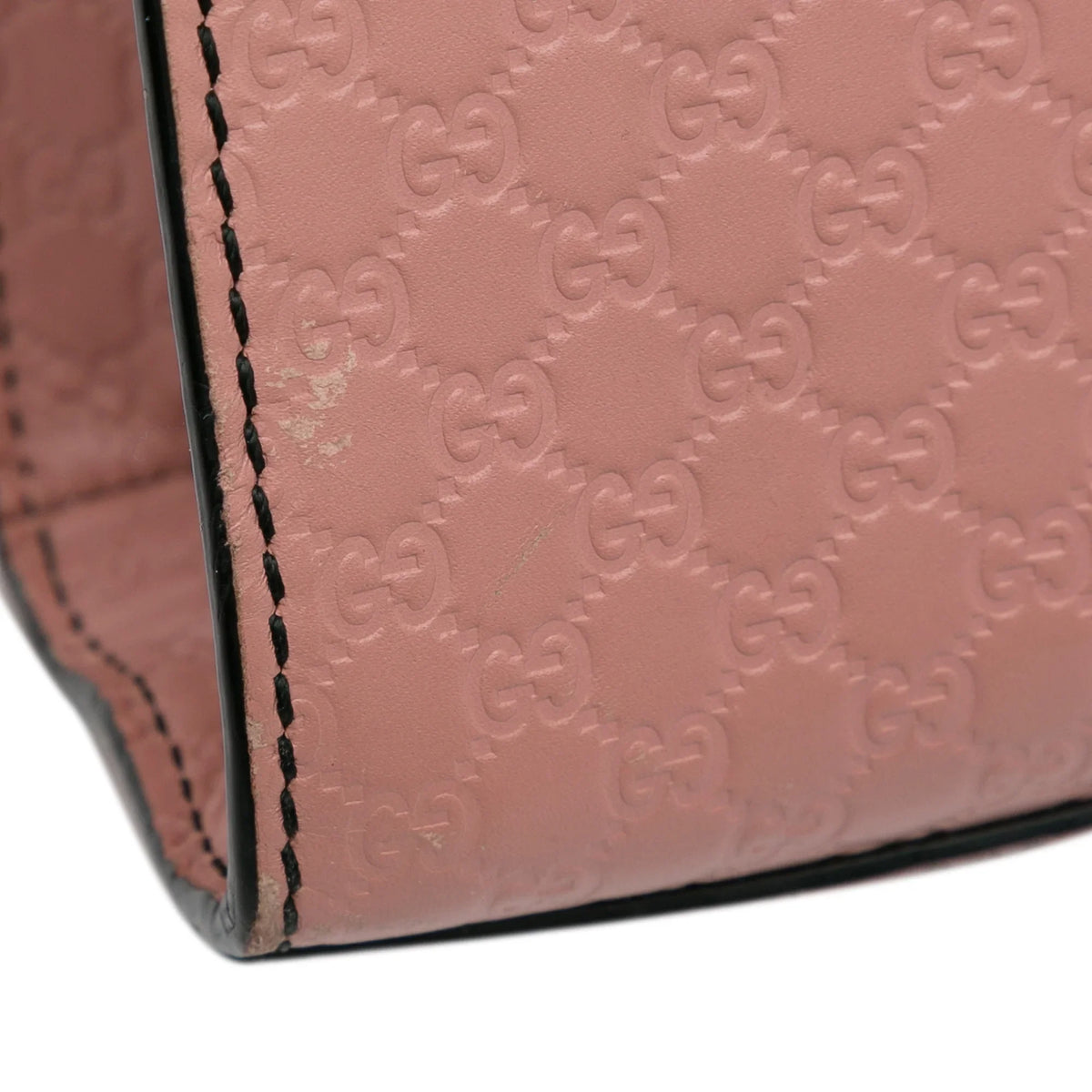 Pre-Owned Authenticated Gucci Medium Microguccissima Emily Shoulder Bag Calf Leather Pink Unisex (Good)