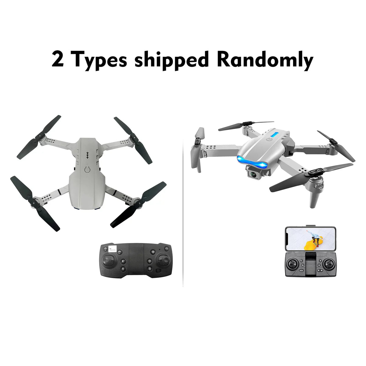 Htovila with Camera 4K Quadcopter with Function Obstacle Avoidance Trajectory Flight Gesture Control Storage Bag Package 3 Battery