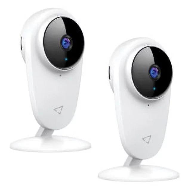 Victure Wi-Fi Enabled, 1080P Indoor Smart Home Security Camera with Color Night Vision, White, 2 Pack