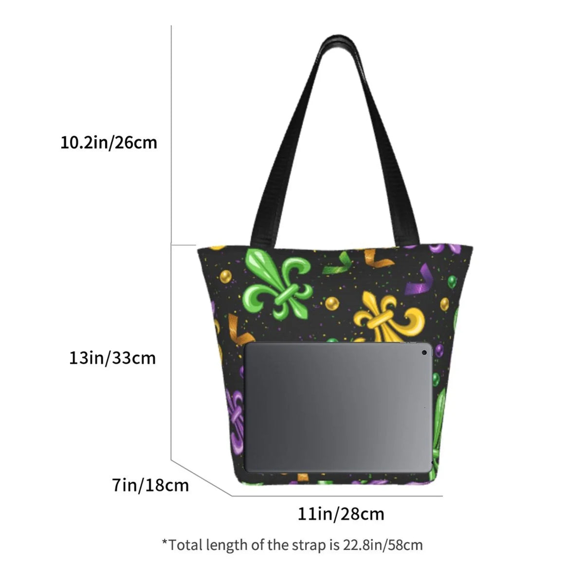 Lukts Mardi Gras Carnival4 Tote Bag,Shoulder Bag Women'S Hobos Handbags Large Capacity Shopping Bag