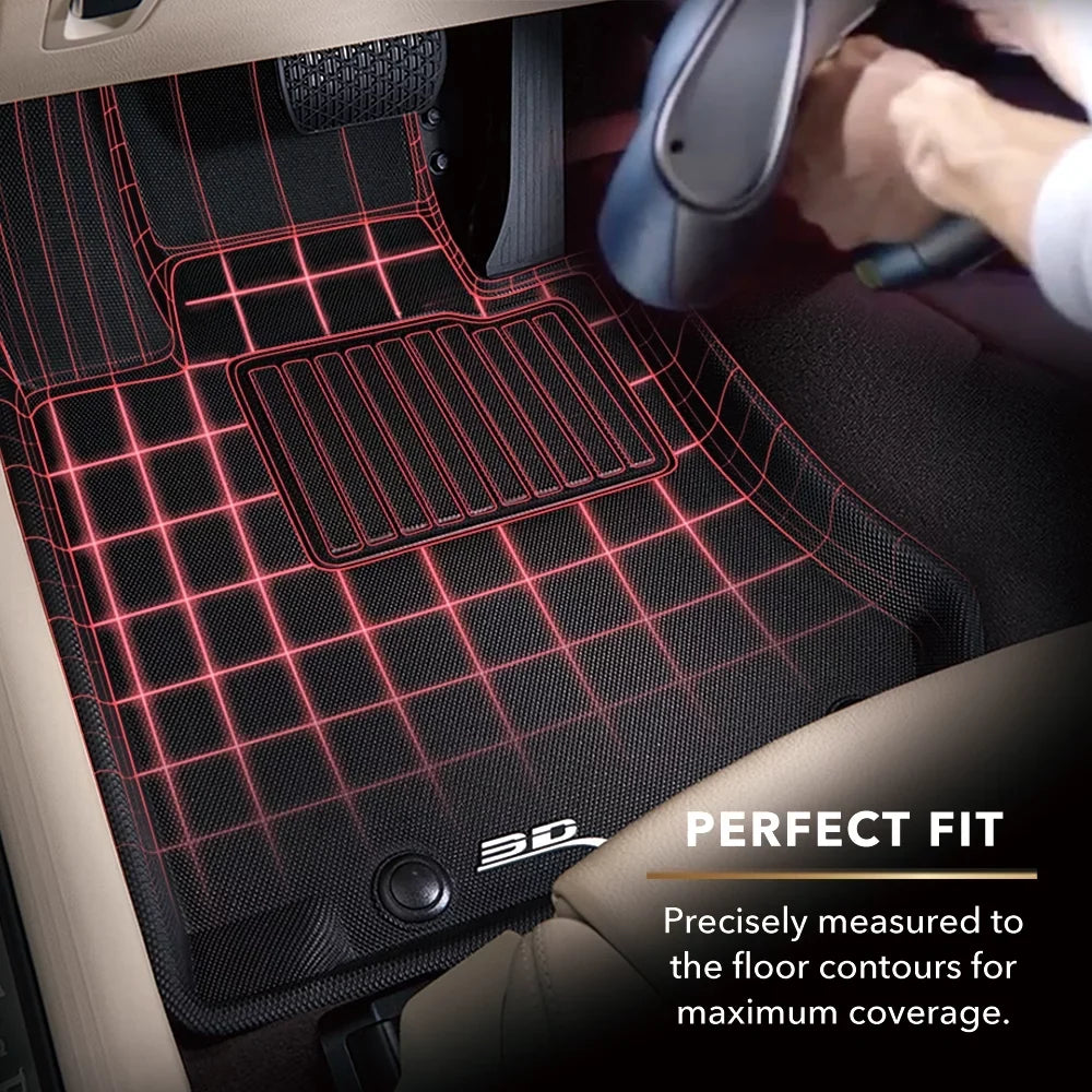 3D MAXpider KAGU Floor Mat (BLACK) compatible with MAZDA CX-9 6-SEATS 2020-2023 - Third Row
